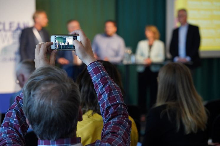 Intresse från publiken när Helsingborg talar på Nordic Clean Energy Week 2018