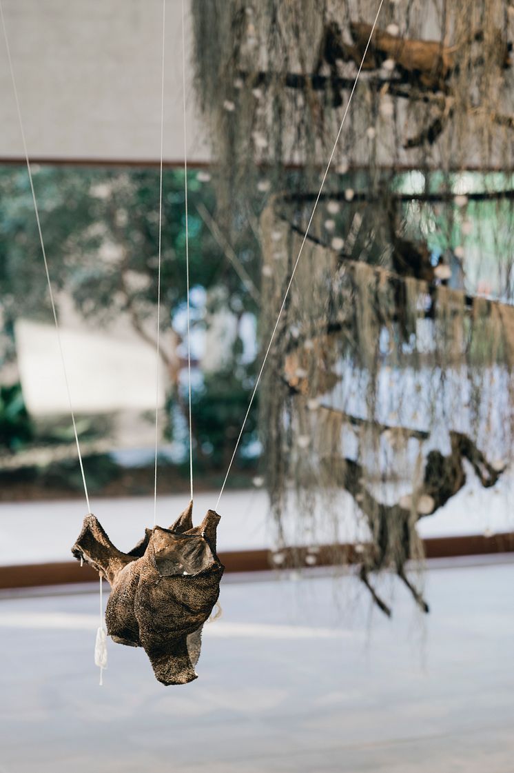 Máret Ánne Sara, 'Gutted – Gávogálši' (2022) Installation view, ‘The Sámi Pavilion’, 59th International Art Exhibition – La Biennale di Venezia.