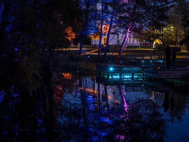 Brunnsparken bryggan, Lights in Alingsås 2021