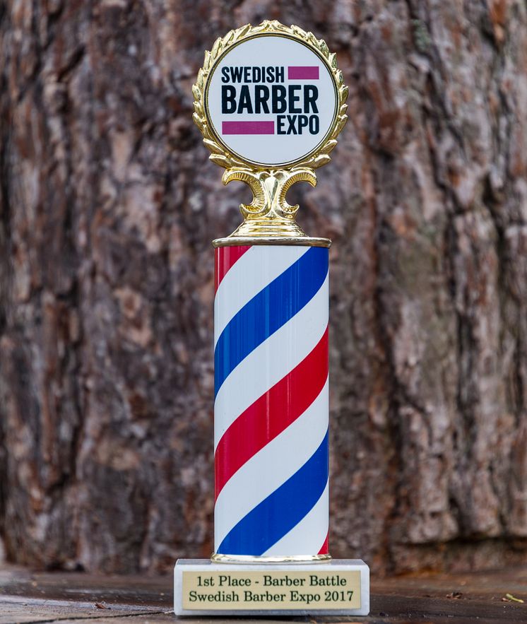 Årets barberare 2017 vinner denna snygga pokal!