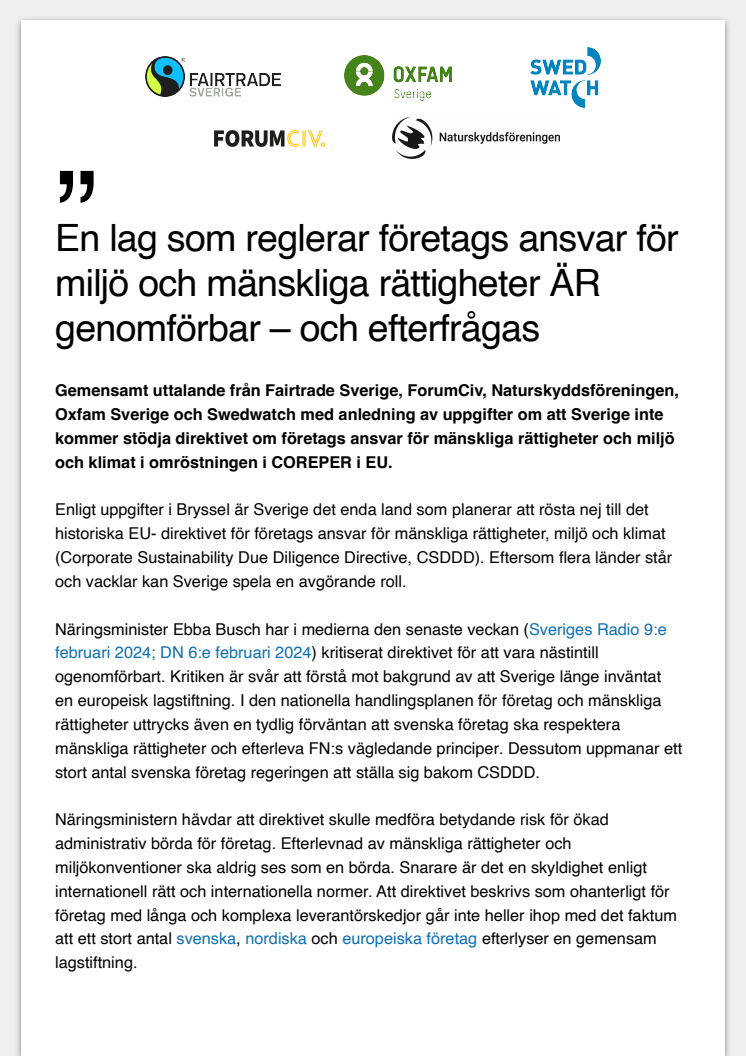 Swedwatch mfl gemensamt uttalande 240214.pdf