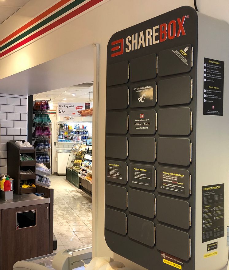 Sharebox hos 7-Eleven i butiken på Sankt Eriksgatan 89