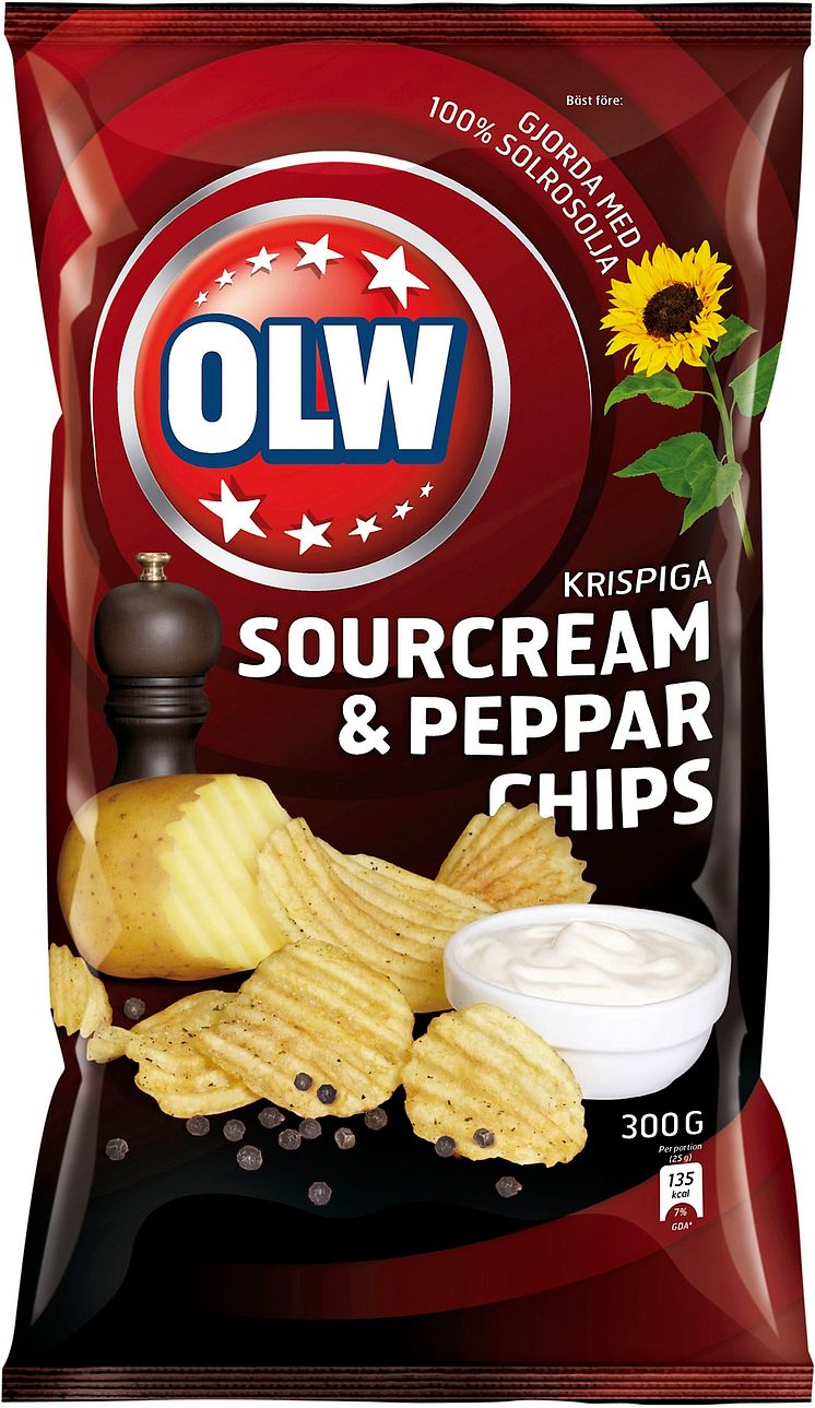 Premiär för solrosolja i OLWs chips