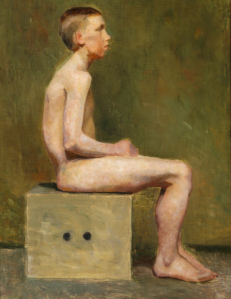 Marie Krøyer: Dreng på skammel.