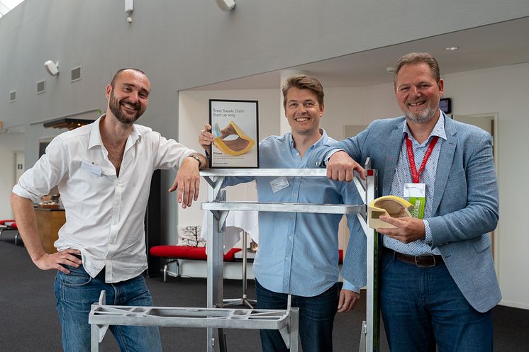De tre partnere i SpaceInvader, fra venstre Mads Klie-Holde, Jesper Rølund og Steen Frederiksen