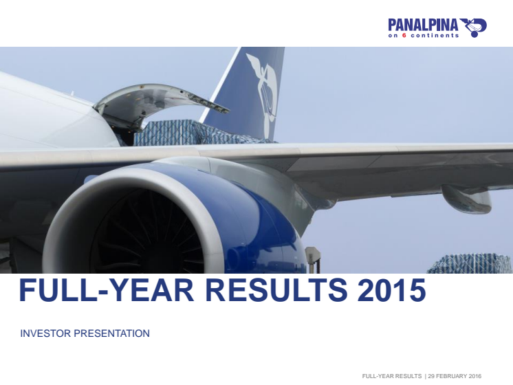 Full-Year Results 2015 – Investor Presentation