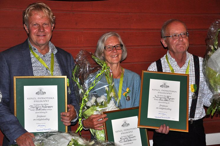 Riksförbundet Svensk Trädgård delar ut Kungliga Patriotiska Sällskapets medaljer