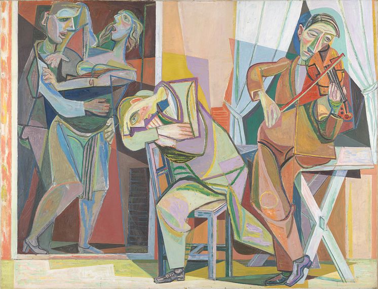 Aage Storsteins maleri «Felespilleren», (1940)