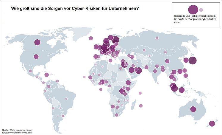 Zurich_Sorge vor Cyber Risiken_Weltkarte
