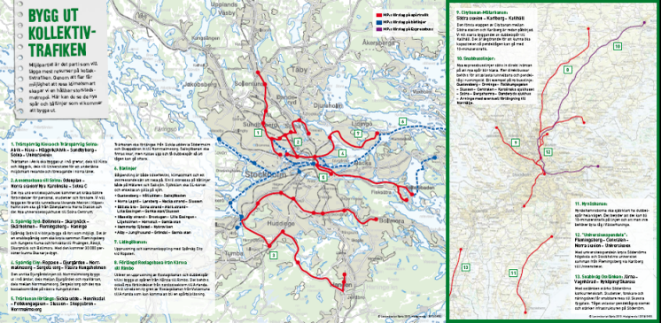 Här vill vi bygga ut kollektivtrafiken i Stockholmsregionen (MP) 