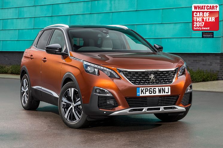 The Peugeot 3008 - Thatcham Research sponsored What Car? Safety Award 2017 Runner-Up