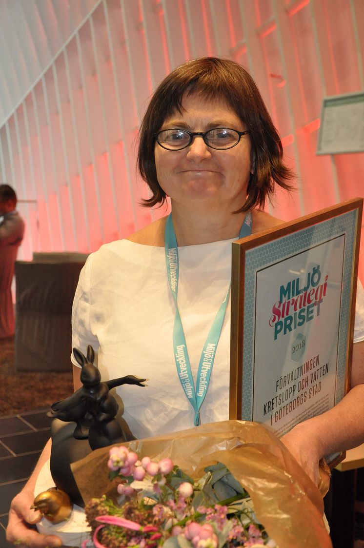 Karin Nielsen, Kretslopp och vatten, stolt mottagare av MIljöstrategipriset. 