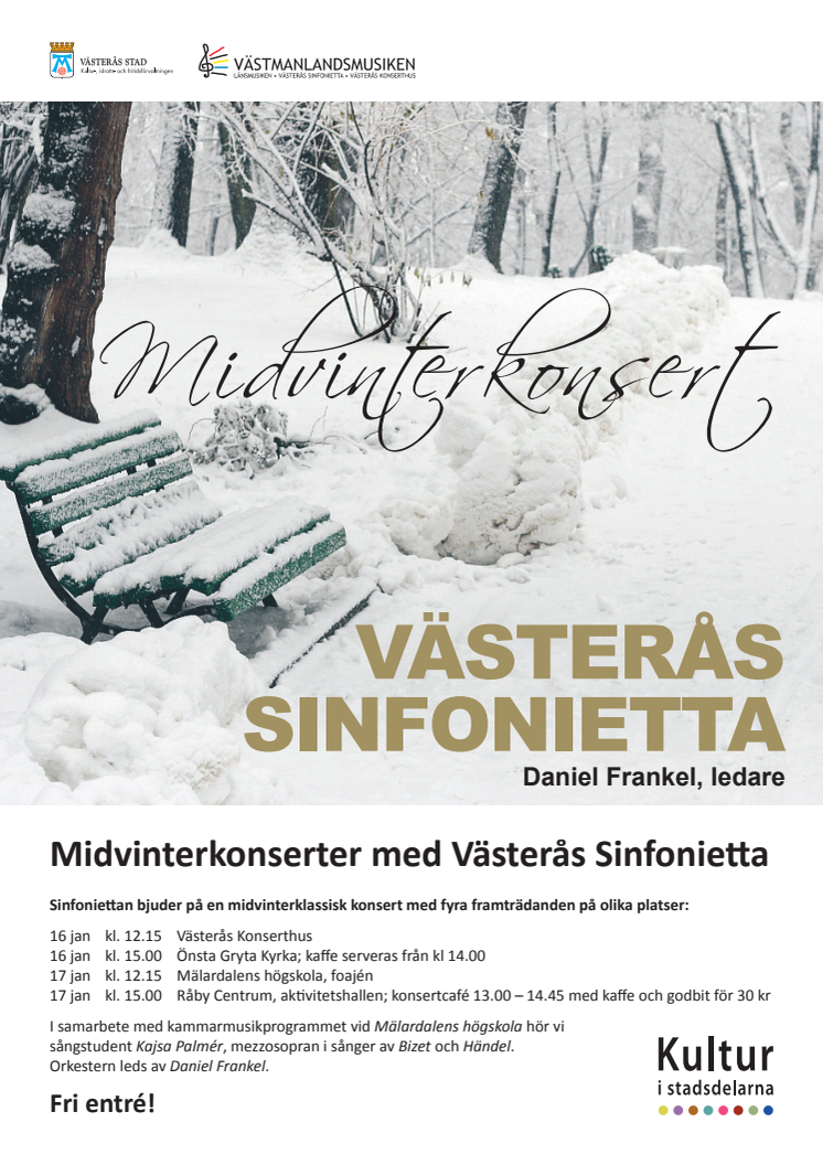 Midvinterkonsert med Sinfoniettan - affisch