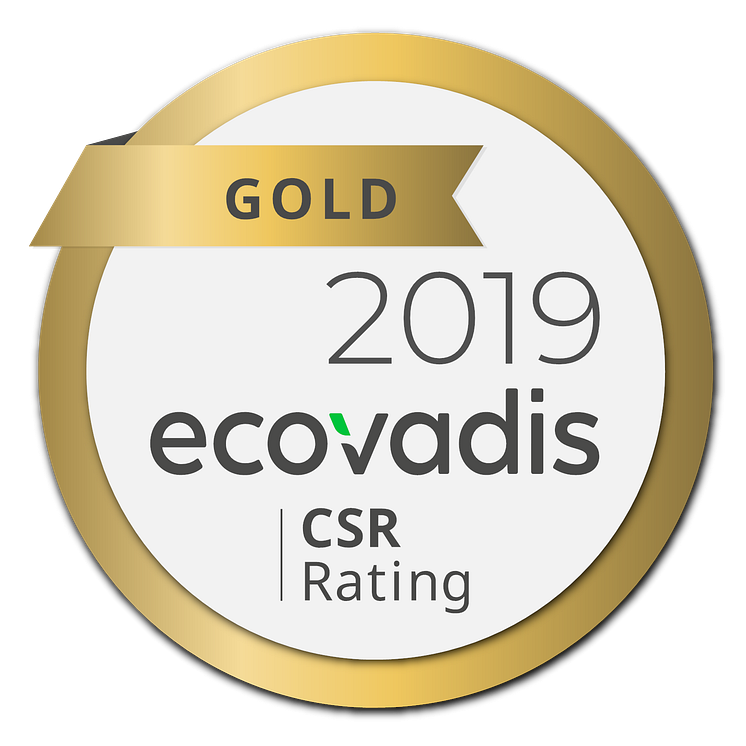 EcoVadis Guld CSR Rating 2019