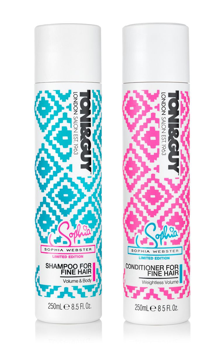 TONI&GUY x Sophia Webster Shampoo og Conditioner for Fine Hair