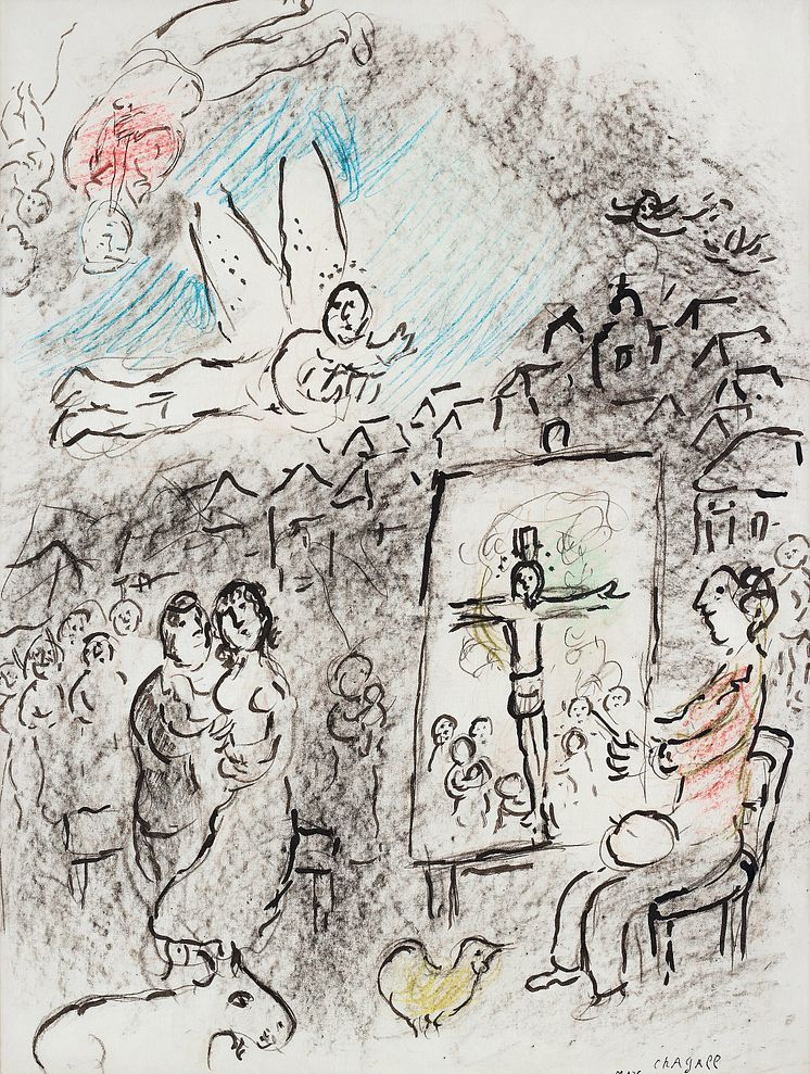 Marc Chagall, L'artiste et l'ange
