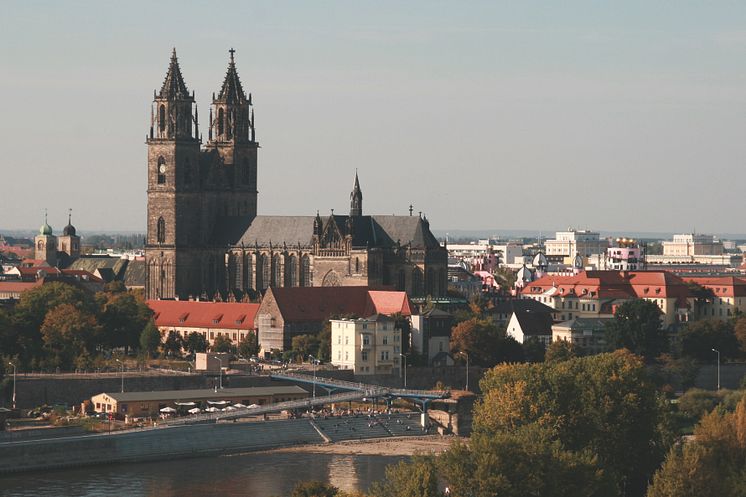 Magdeburg Cathedral in summertime
