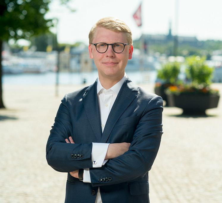 Kristoffer Tamsons (M), ordförande för Mälardalsrådet och trafikregionråd i Region Stockholm.