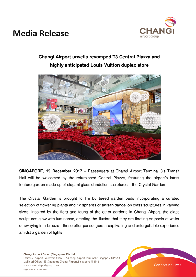 Changi Airport unveils revamped T3 Central Piazza and highly anticipated Louis Vuitton duplex store