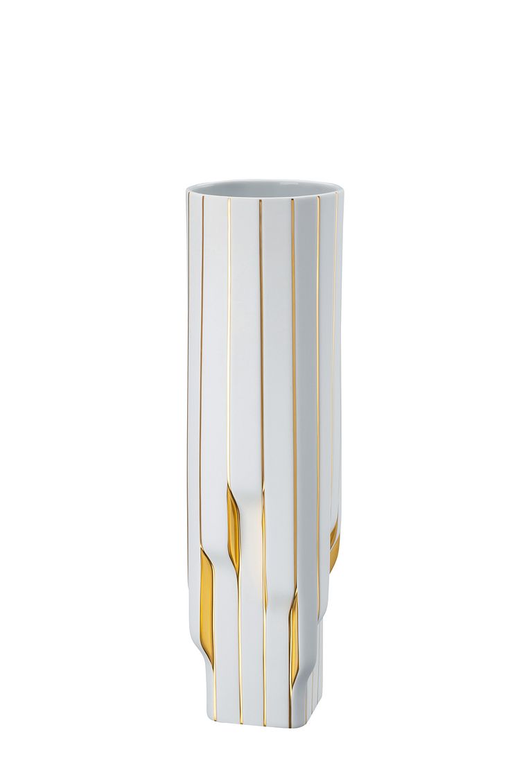 R_Zaha_Hadid_Collection_Strip_Weiß-Gold_Vase_45_cm