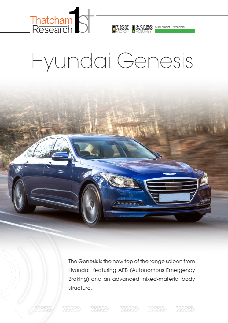 Thatcham 1st : Hyundai Genesis