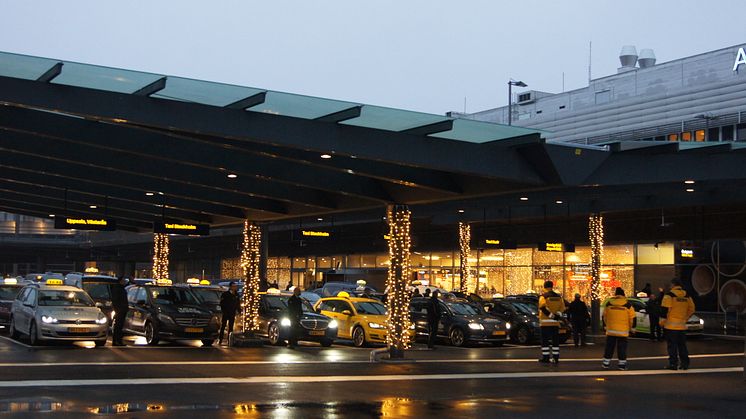 Ny taxistation på Terminal 5 på Stockholm Arlanda Airport