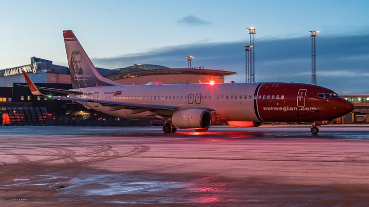 Norwegian 737-800 på Stockholm Arlanda 
