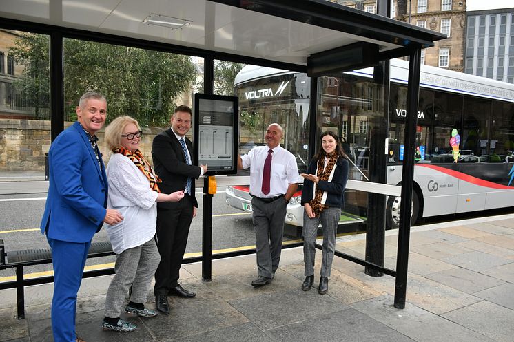 Groundbreaking solar-powered digital bus information arrives in Newcastle