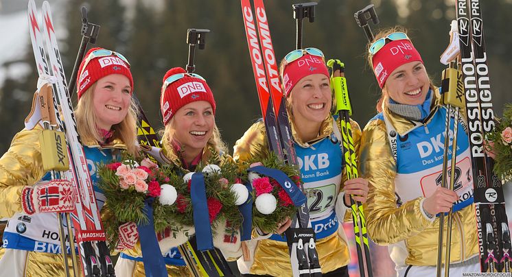 Gulljentene, stafett, VM i Holmenkollen 2016
