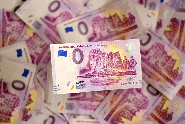 Null-Euro-Geldschein zum Matrosenaufstand