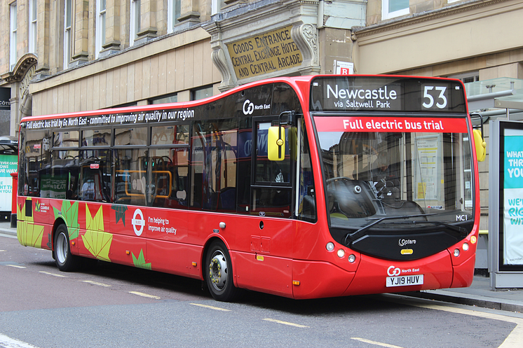 Go North East commits to improving air quality with further electric bus trials ahead of investment