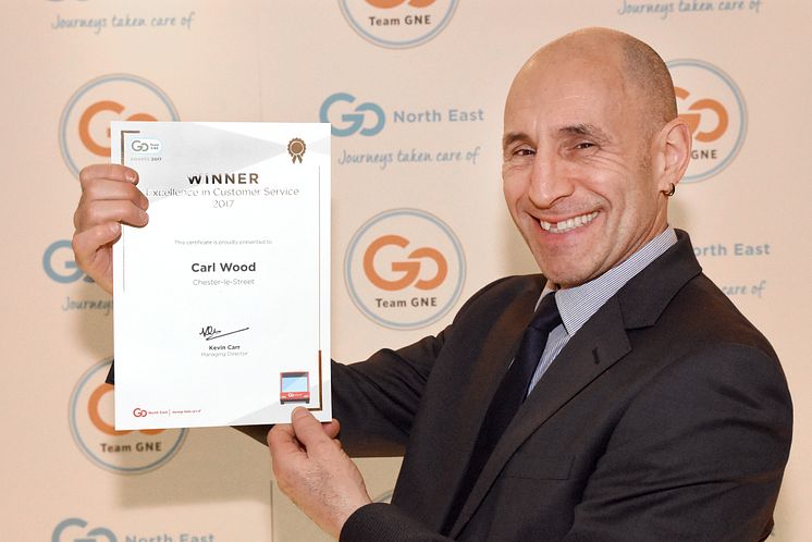 Carl Wood, winner of the Excellence in Customer Service award