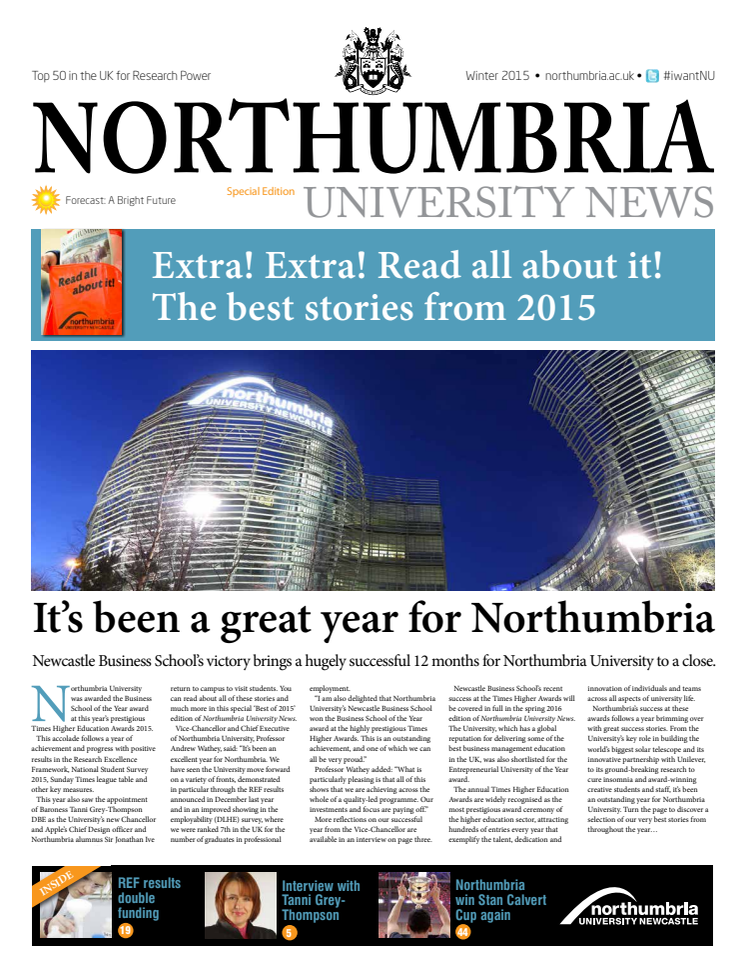 Northumbria University News Issue 8 - Best of 2015 Edition 