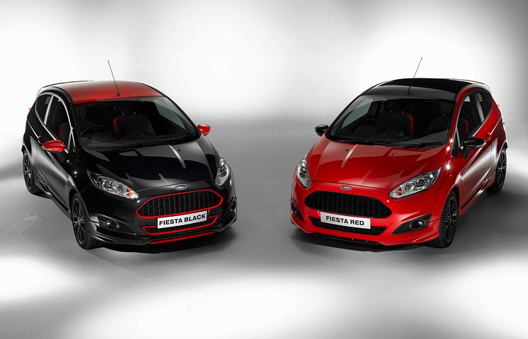 Ford lanserer Fiesta Red and Black Edition med prisbelønt 1.0-liters EcoBoostmotor