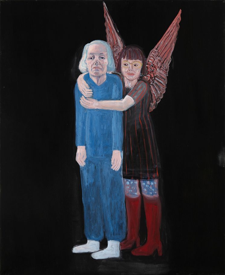 Lena Cronqvist, Skyddsängeln, 2010. Olja och tempera på duk, 165 x 135 cm. 