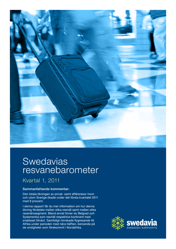 Swedavias resvanebarometer Q1 2011