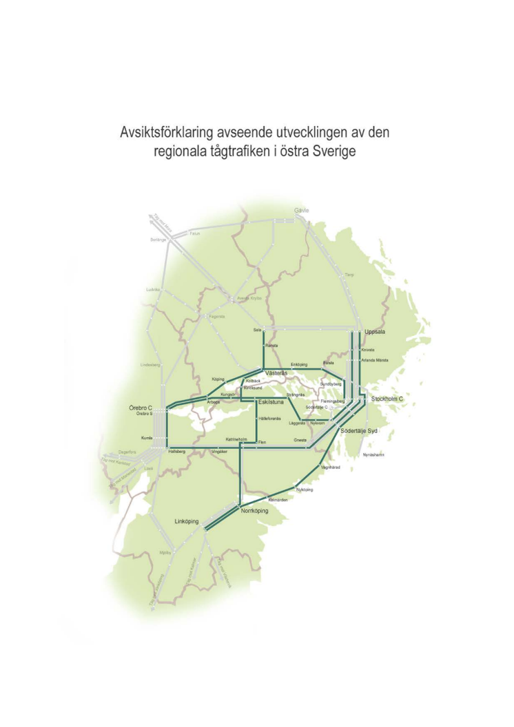 Avsiktsförklaring regional tågtrafik