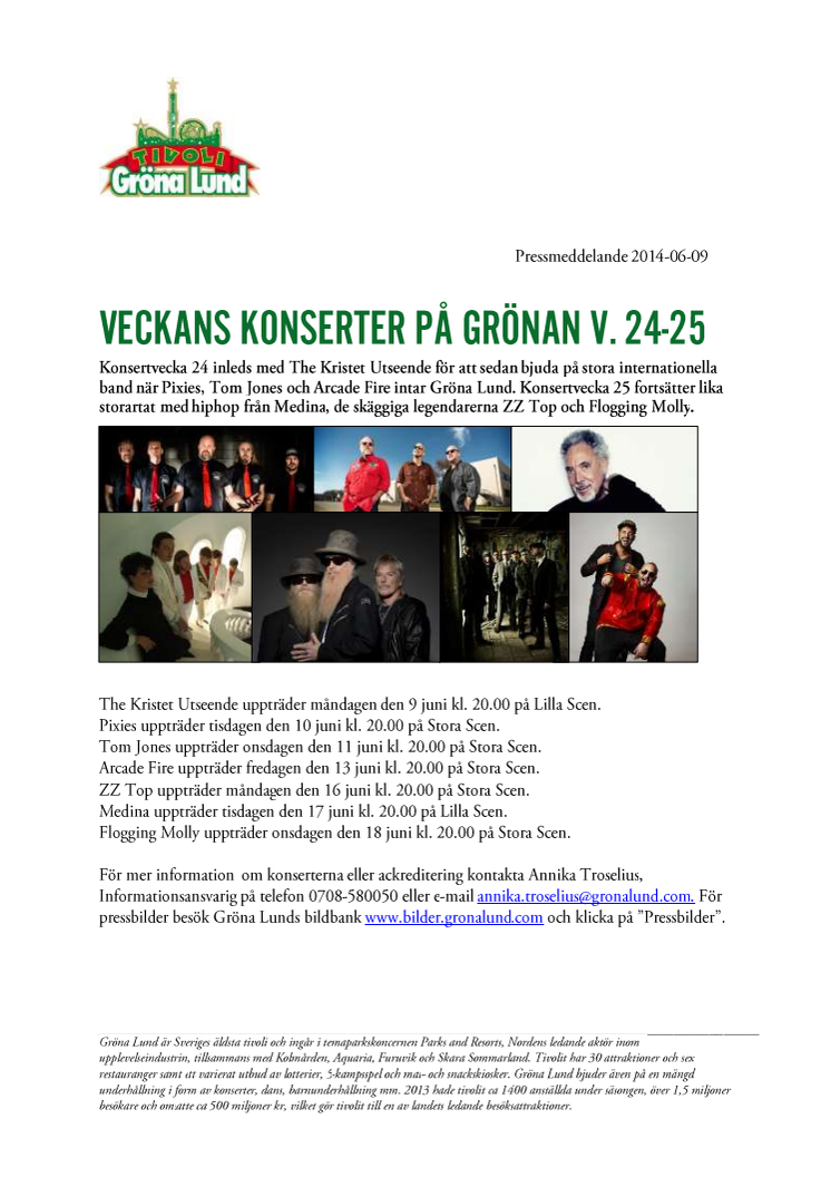 Veckans konserter på Grönan V.24-25