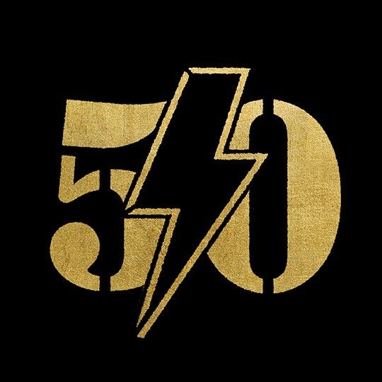 AC/DC 50 år logga