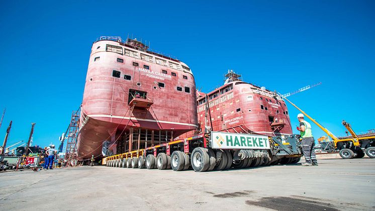 Spectacular transport: 200 heavy-duty axle lines with 1,600 wheels by specialist Hareket 
