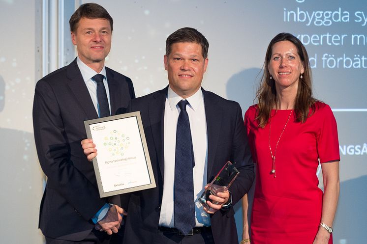 Johan Glennmo receives award for Sigma Technology Group, Sweden's Best Managed Companies