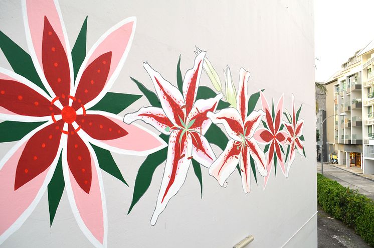 Stargazer's Wish by Susanna Tan, a mural of ARTWALK Little India 2019 at 2A Starlight Road. Photo courtesy of LASALLE College of the Arts.