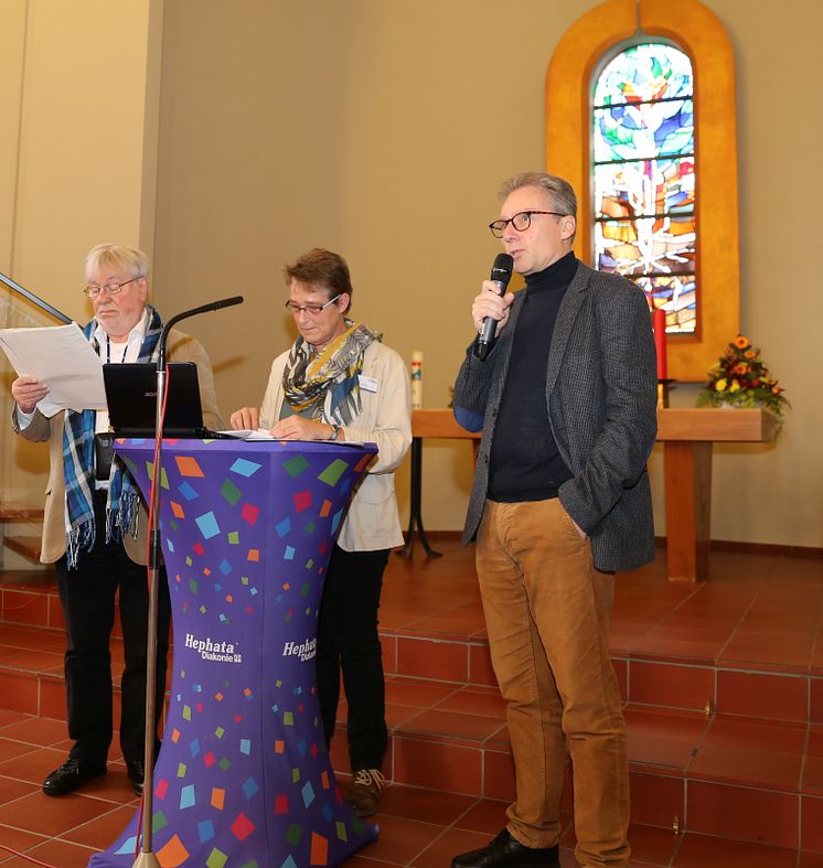 Diakon Claus Limberg, Diakonin Anita Zimmermann und Maik Dietrich-Gibhardt (von links).