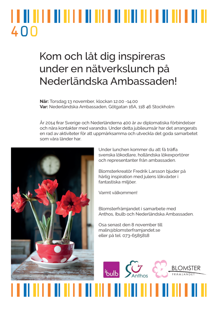 Inbjudan till Nederländska Ambassaden