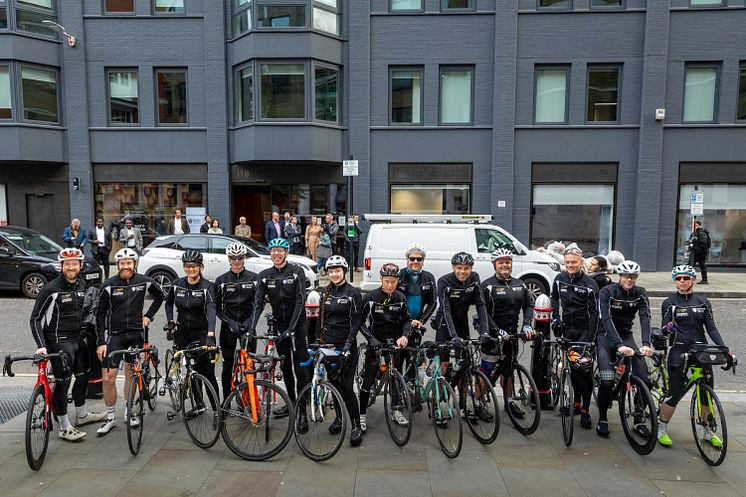 Cyclists at London campus