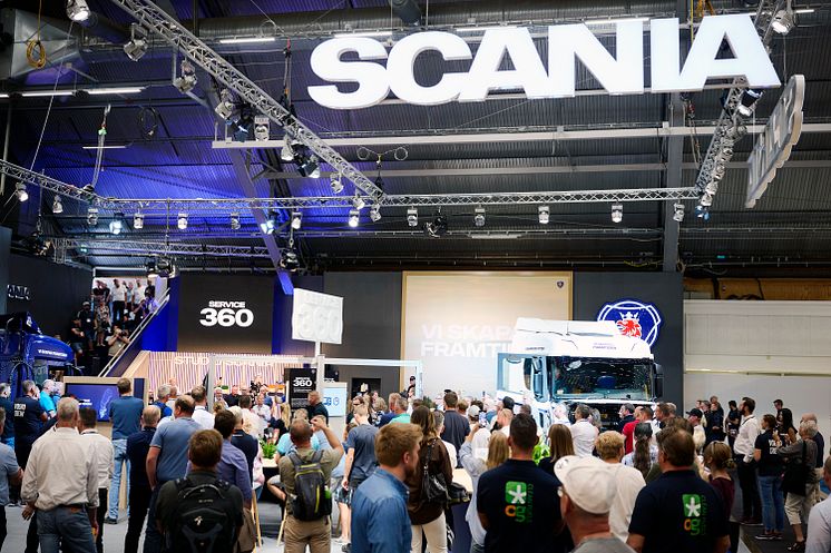 Stand for Scania Sweden on Elmia Lastbil 2022