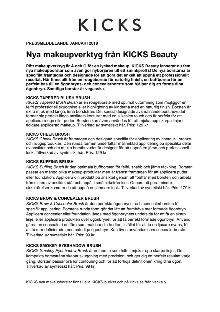 Nya makeupverktyg från KICKS Beauty