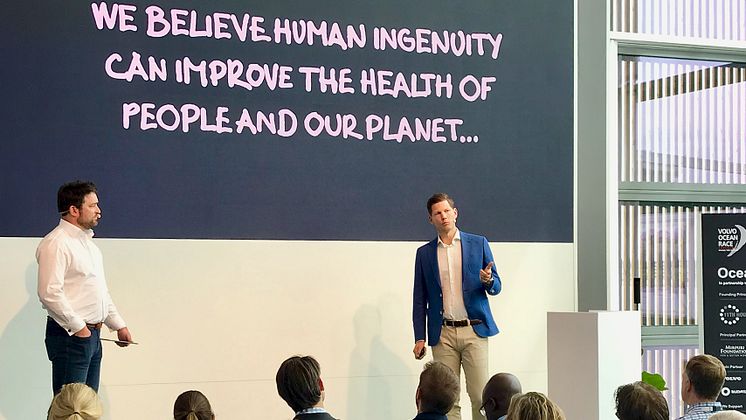 Jeremy Pochman, 11th Hour Racing, and Bluewater's President Anders Jacobson, believe human ingenuity can be harnessed to protect planetary and human health