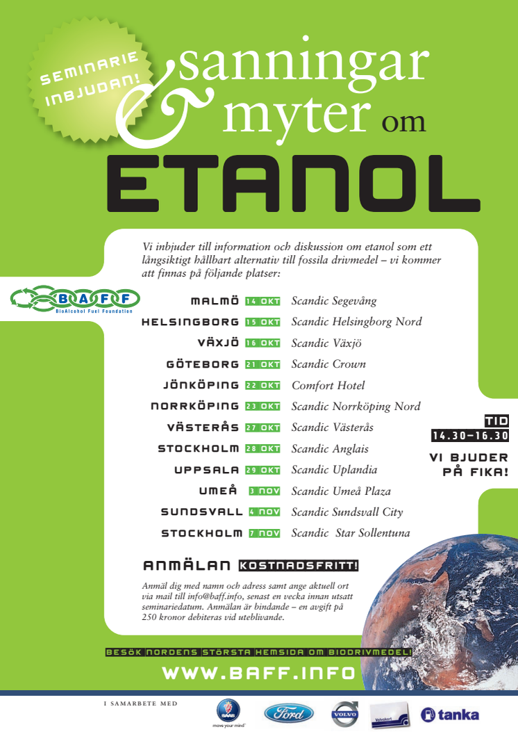 BAFF: Sanningar och myter om ETANOL