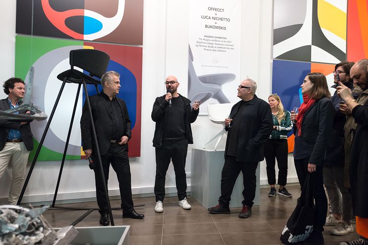 Offecct art installation Phoenix chair in Milan 2017